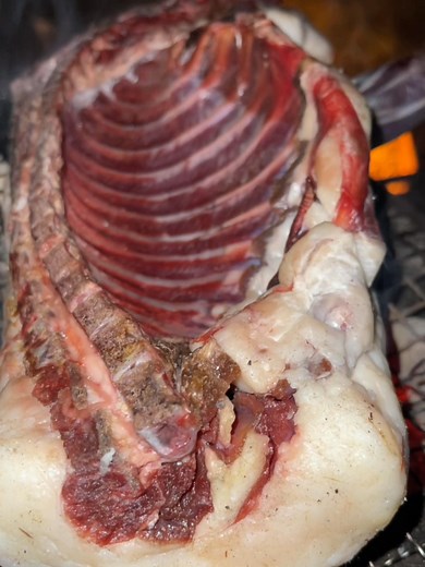 アナグマの炭火焼き！ #bbq #badger