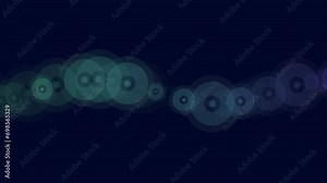 An abstract composition of circular shapes in varying shades, arranged in a diagonal formation against a dark backdrop. A visually striking design element rather than a tangible image Stock Video