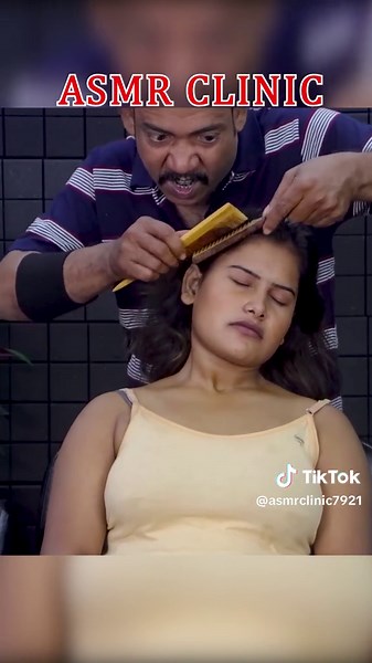 Head massage with Comb Scratching @ASMR CLINIC PLUS | Cre: Anindita Massage ASMR #asmrclinic #asmrmassage #indianmassage #asmrrelax #pourtoi #fvp #usa🇺🇸 #masterasim #foryou