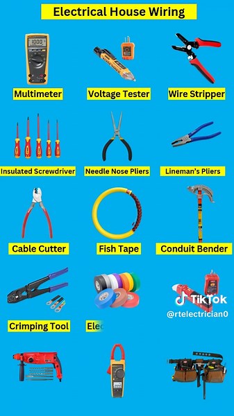 Electrical House Wiring And Power Drill ⚡ #house #wiring #vocabulary