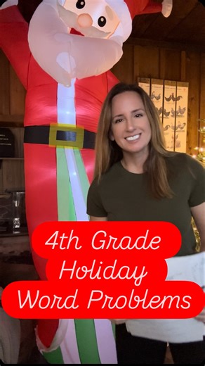 Ignite Learning Company on Instagram: "Get a closer look inside the 4th grade holiday word problems worksheet set! This is a great resource to use that week before holiday break when things are crazy, but you still need something for your students to do to keep them engaged and learning! These can be purchased on our website storefront or on our TPT store. Links to both in BIO!#4thgrademath #holidaymath #4thgradeteachers #elementaryschool #elementarymath #holidaywordproblems #wordproblems #chris