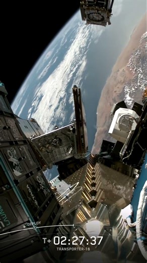 🚀 119 satellites just sprang to life in orbit, all from a single Falcon 9 second stage! #space