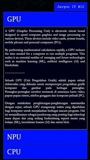 Jargon IT #10 | CPU - GPU - NPU