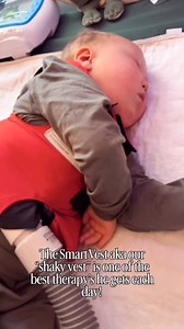 A SmartVest (also called HFCWO — High Frequency Chest Wall Oscillation) is a wearable therapy vest that gently vibrates the chest to help loosen and move mucus out of the lungs. For Jaxson, it’s a huge part of keeping his airways clear since his body doesn’t always cough strong enough on its own. We call it his “shaky vest” at home — it helps mobilize junk in his lungs, reduces the risk of infections, and supports his overall breathing health. It’s not just for cystic fibrosis either — many medi