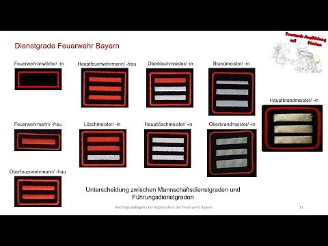 Freiwillige Feuerwehr Bayern Schulungsvideo Rechtsgrundlagen und Organisation #feuerwehr #mta