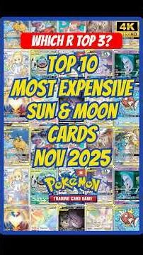 Top 10 Most Expensive Sun & Moon Cards in Pokémon Trading Card Game (TCG) Nov 2025 #shorts
