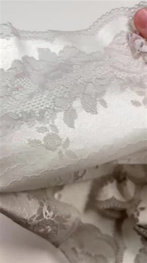 Whispering Rose White Bra Making Kit | Bra sewing Kit | Stretch Lace | Bralette DIY Kit | Bra Kit | Ivory Lace and White Elastics Kit