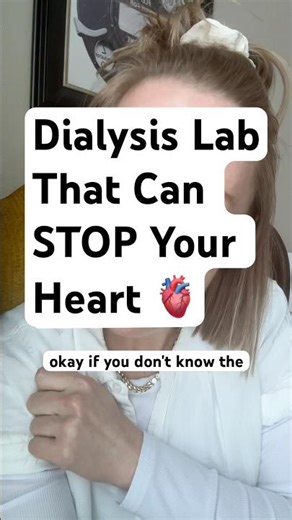 Dialysis Lab That Can Stop Your Heart ❤️ 😮 🫀 #dialysis #kidneydisease #nurse