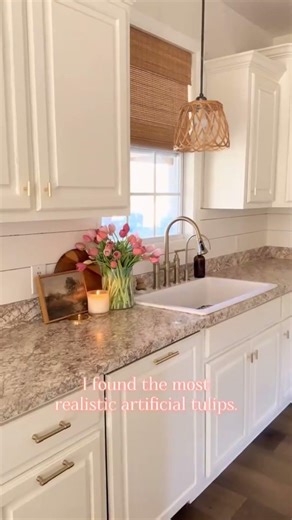 Artificial Tulips Flowers, Real Touch Latex Bouquet,Easter-ready Spring Décor