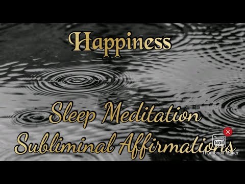 Sound of Sleep ~ Sleep meditation ~ Subliminal messages and rain for happiness~ 8 hours