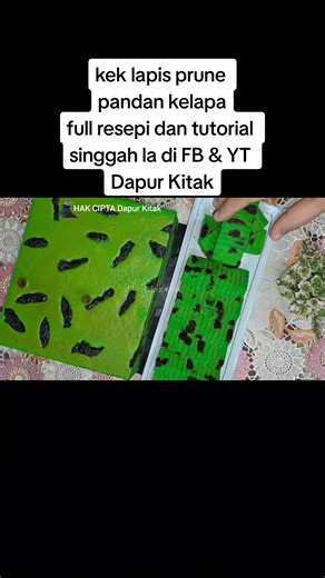 Delicious Prune Pandan Coconut Layer Cake Recipe