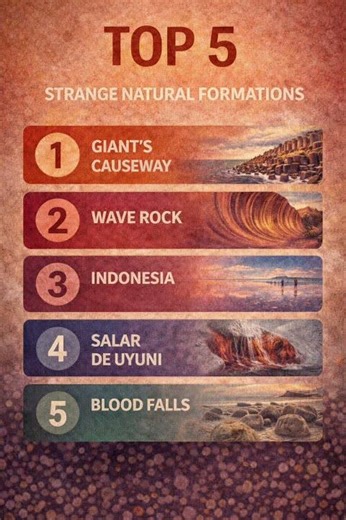 Top 5 Strangest Natural Formations on Earth 🌍 | Nature’s Weirdest Wonders #shorts #facts
