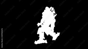 Character Robot Dancing, robot with Realistic, 3d rendering, Animation Loop, cartoon, included in the end of the clip with Alpha matte.