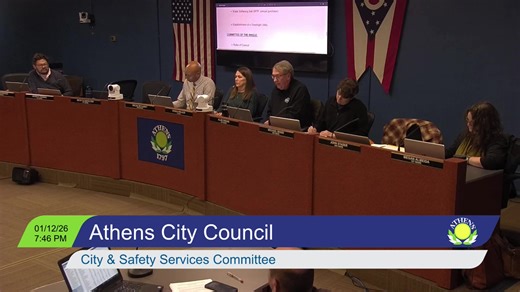 Athens City Council - January 12, 2026 | City of Athens, Ohio - News and Information