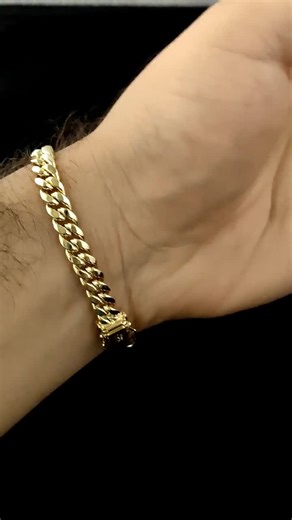 10k Yellow Gold 7.8mm Miami Cuban Chain Bracelet Box Clasp Lock Real 10K Yellow Gold, Men and Women,10k Gold Bracelet, 10k Gold Miami Cuban - Etsy