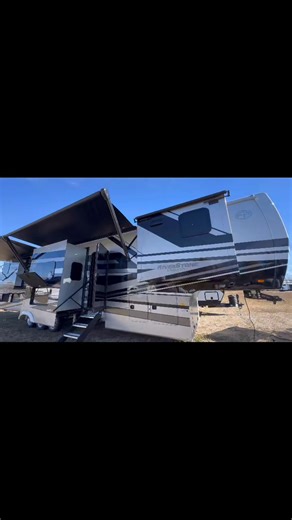🌄 Front Kitchen Oasis 🌄 2025 Riverstone Legacy 45FT Front Kitchen Weighs 18,331Lbs! Sleeps 3-4 Was $214,676! Tony’s Sale $149,990! Discounted $64,686! 10% Down—$1,400 A Month! Full Time Living Rv True 4 Season Full Body Paint Huge Basement W/ Slideout Trade Tons of Storage Frameless Windows 3” Thick Sidewalls Real Wood Cabinetry Outside TV Slide Topper Awnings Whisper Quiet AC Triple Axles Disc Upgraded Brakes Upgraded Axles Ceiling Fan Insulated Windows Fireplace Bluetooth Soundbar Dishwasher