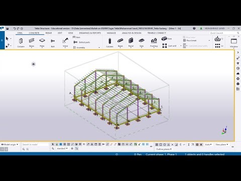 Tutorial Tekla Part 2, Video Pembuatan Gudang Menggunakan Tekla (Detail gudang)