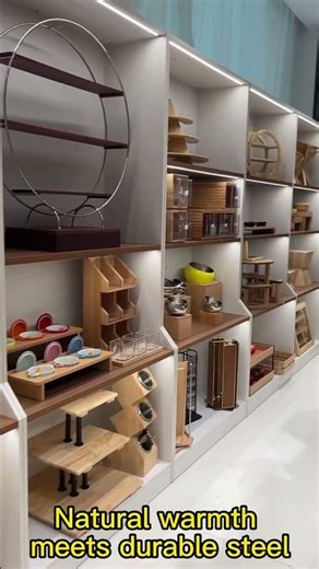 Wood & Stainless Steel Buffet Stand