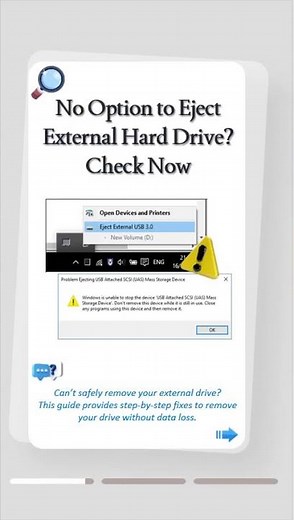 No Eject Option for External Hard Drive? 7 Fixes to Try!#externalharddrive #techtutorials