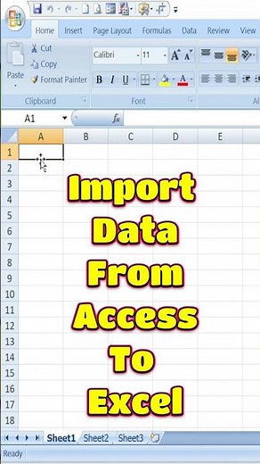 Import Data from Ms Access to Ms Excel || #excelshorts