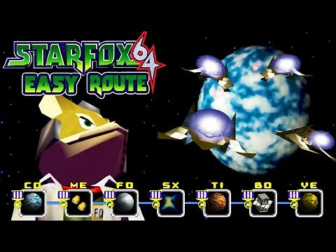 Star Fox 64 (PC Port) - Easy Route 100% Walkthrough (All Medals & Secrets)