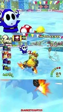 Daisy and Bowser chills out in Sherbet Land #mariokartdoubledash