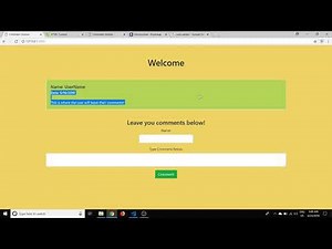 nodeJS/MySQL Comment Section (part 1) - Front End (HTML/CSS/BootStrap)