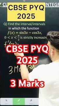 Q) Find the interval/intervals in which the function 𝑓(𝑥)=sin3𝑥−cos3𝑥, 0𝑥𝜋/2 is strictly