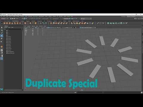 Maya Tutorial for Beginners - Duplicate/Duplicate Special #Dupicatespecial #maya #3d