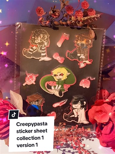 The creepypasta sticker sheets turned out adorable as well🥹 This is version 1 of 2👀 I'm so happy with everything🥹 Can't wait to start selling them🤗 Stay tuned for more~ #creepypasta #fanmademerch #stickersheet #smallbusiness #fanart