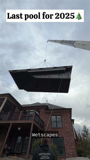 Last Pool of 2025 🎄 — Crane Lift & Final Install of the Season!
