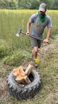 The WOOD Splitting TRICK you’ve never seen #survival
