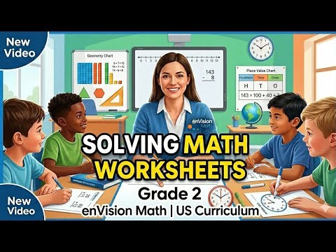 Solving Math Worksheets | Grade 2 | enVision Math (US Curriculum)