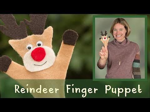 DIY Reindeer Finger Puppet | Rudolph the Red Nosed Reindeer | Crafts for Kids