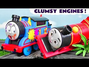 Why are the Thomas Engines being so clumsy in these toy train stories?