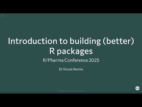 Introduction to building (better) R packages