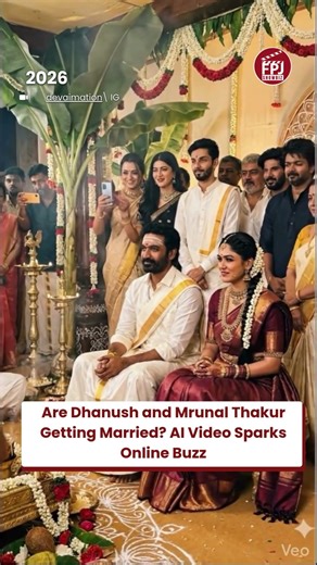 Are #dhanush And #mrunalthakur Married? AI Wedding Video Sparks Massive Buzz!