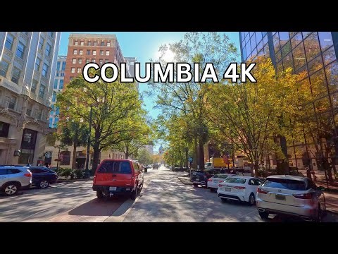Columbia, SC 4K - Scenic Downtown Drive