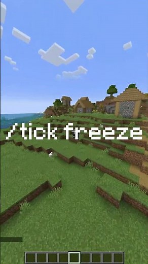 Stop time in Minecraft with the /tick command #minecraft #shorts #minecraft