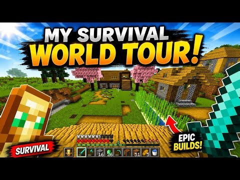My Minecraft Survival World Tour 2026😱 | 100 Days Progress & Builds Showcase