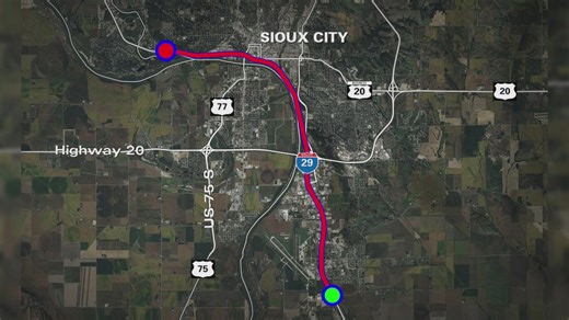 Upcoming lane closures on I-29