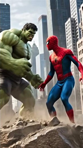 Hulk vs Spider-Man! Epic Superhero Battle & Action Scene