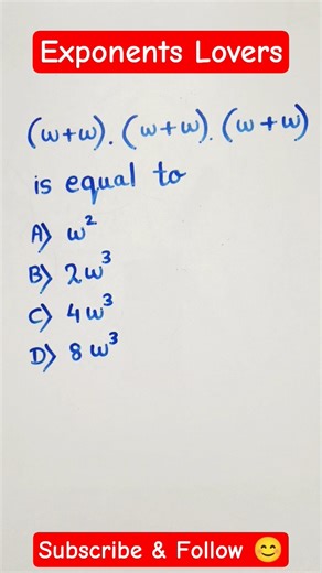 Exponents important questions|exponent olympiad problems|exponents algebra #shorts #shortsfeed #virl