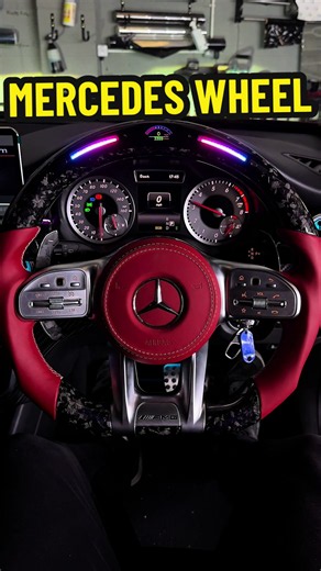 Mercedes A-Class W176 Custom Steering Wheel OEM Ambient Setup !! 😮‍💨🔥 #mercedes #carmods#wheel #ambientlighting