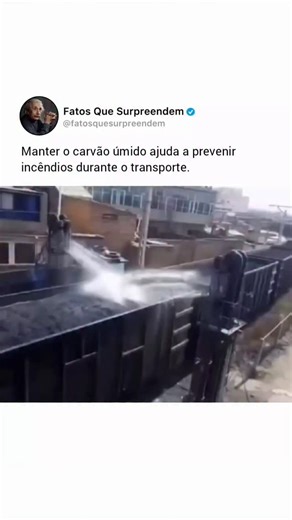 Fatos Que Surpreendem on Instagram: "Nos siga (@fatosquesurpreendem) para mais conteúdos e curiosidades! Manter o carvão vegetal úmido durante o transporte é uma medida essencial de segurança. O carvão, por sua natureza porosa e inflamável, pode entrar em combustão espontânea se estiver seco, especialmente quando armazenado em grandes volumes. A umidade age como uma barreira natural, reduzindo a geração de calor e evitando que o material atinja temperaturas críticas capazes de iniciar um incêndi
