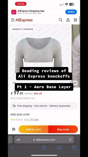 Reading Reviews of Knockoff Rule 28 Aero Base Layers
