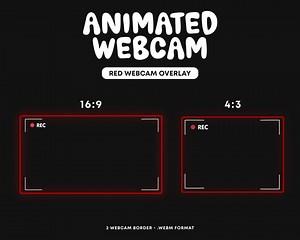 Animated Red Webcam Recording Overlay / Twitch Stream Border / Webcam Frame / Recording / Overlay / Add-on Stream / - Etsy