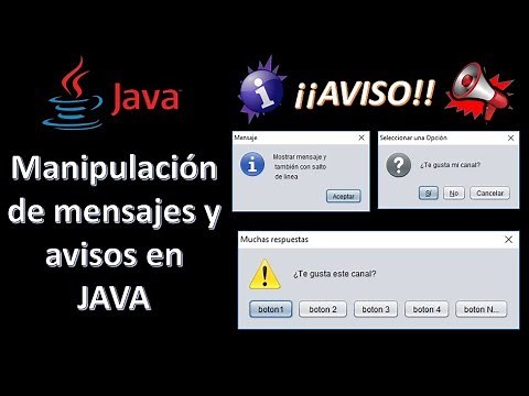 Mandar Mensajes o Avisos en JAVA/Recuadros de dialogo con Muchas Opciones/Manipualcion JOptionPane
