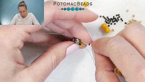 Wildflowers Reversible Pendant - Jewelry Making Tutorial by PotomacBeads