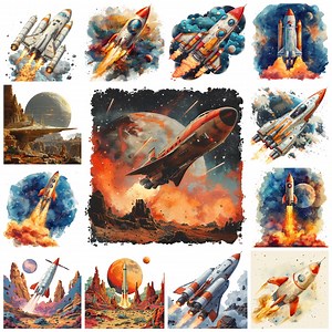 Space Ship PNG Clipart, 48 Galactic Spacecraft Design Transparent BG Illustration, Futuristic Space Ship Image, Space Explorer Ship Picture - Etsy